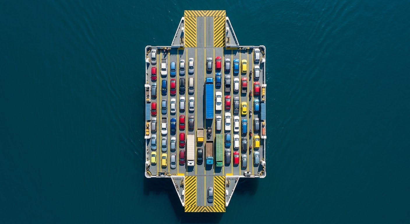 Ferryrab Car Ferry at Sea